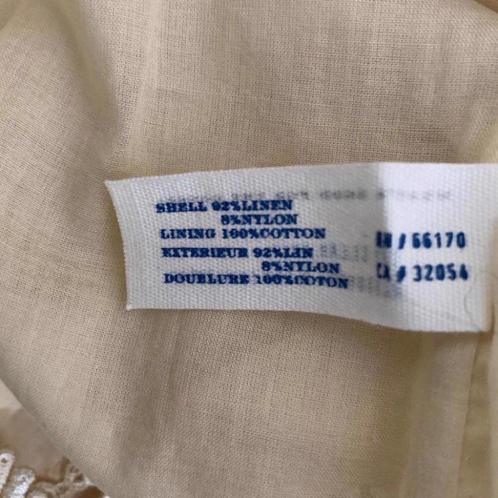 Leifsdottir Linen Blend A-Line Pleated Knee Length Skirt Metallic Gold Medium 6 - Picture 2 of 7